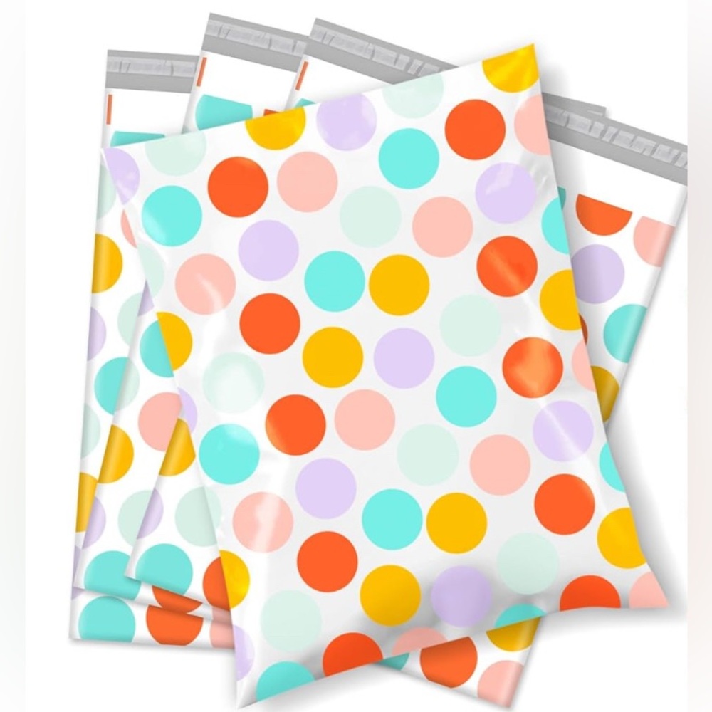 10pcs Colorful Polka Dot Poly Mailers - Picture 3 of 3